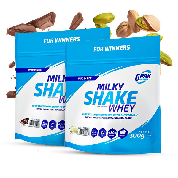 Odżywka białkowa Milky Shake Whey - Zestaw dwóch smaków - 2x300g