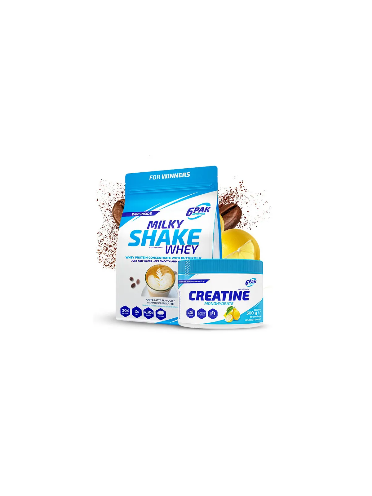 Kremowe Białko Milky Shake Whey w zestawie z kreatyną