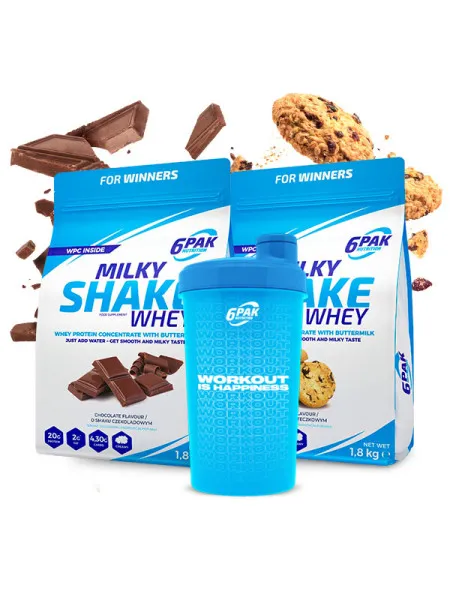 Milky Shake Whey - 2x1800g + Shaker GRATIS!