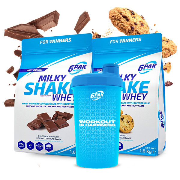 Milky Shake Whey - 2x1800g + Shaker GRATIS!