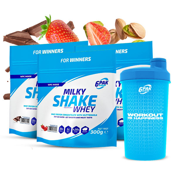 Odżywka białkowa Milky Shake Whey - 3x300g + Shaker GRATIS!