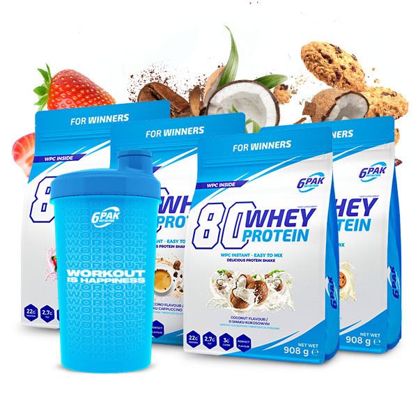 Białko 80 Whey Protein - 4x908g + Shaker GRATIS!