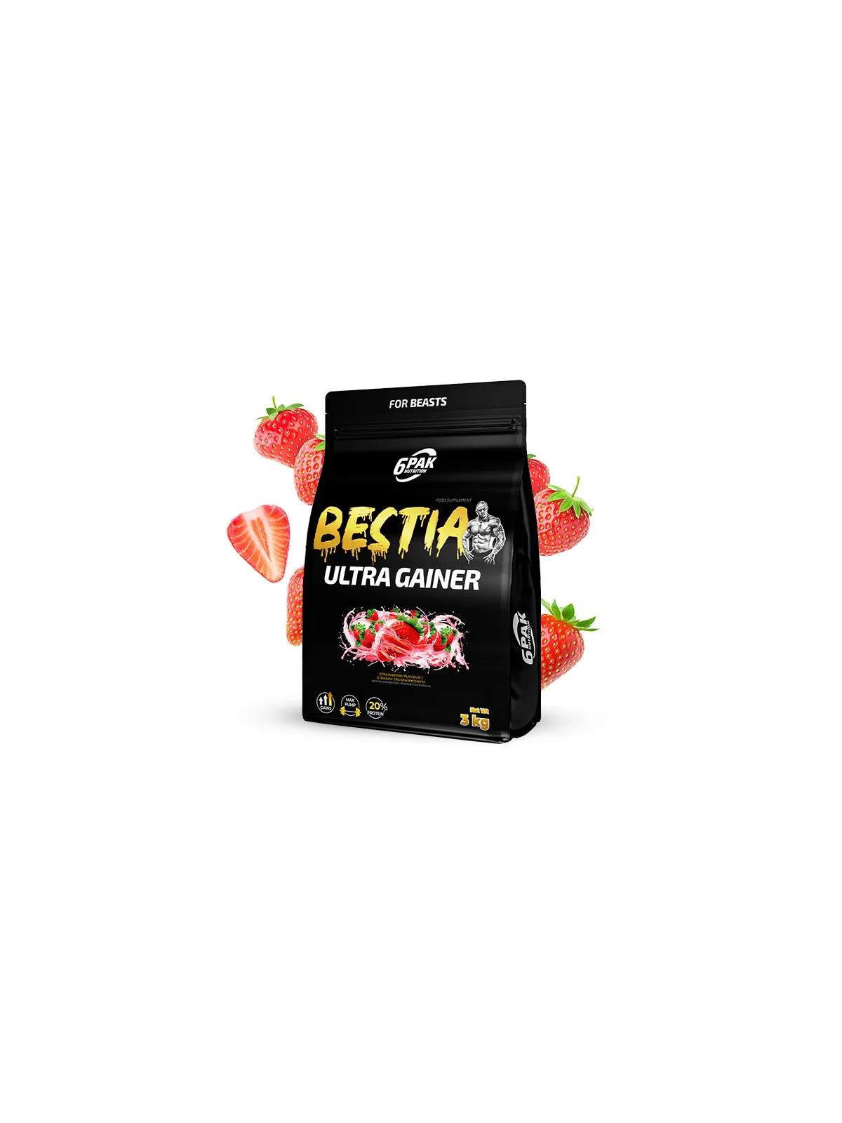 BESTIA Ultra Gainer - 3000g - Strawberry