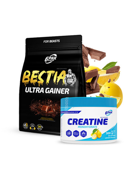 BESTIA Ultra Gainer - 3000g + Creatine Monohydrate - 300g