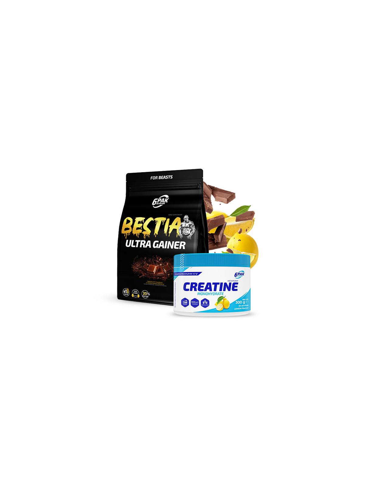 BESTIA Ultra Gainer - 3000g + Creatine Monohydrate - 300g