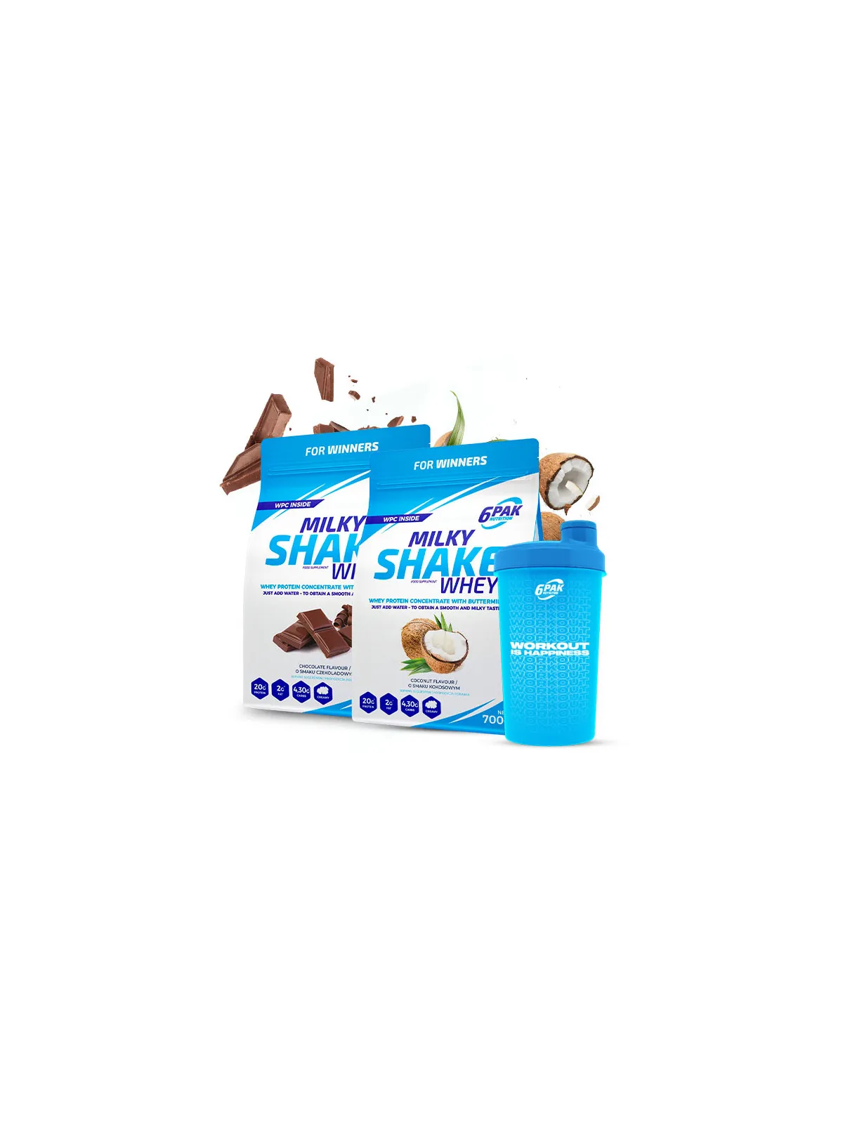 Milky Shake Whey - 2x700g + Shaker FOR FREE!