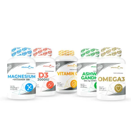 Ashwagandha + Omega 3 + Magnesium + Vitamins C & D3