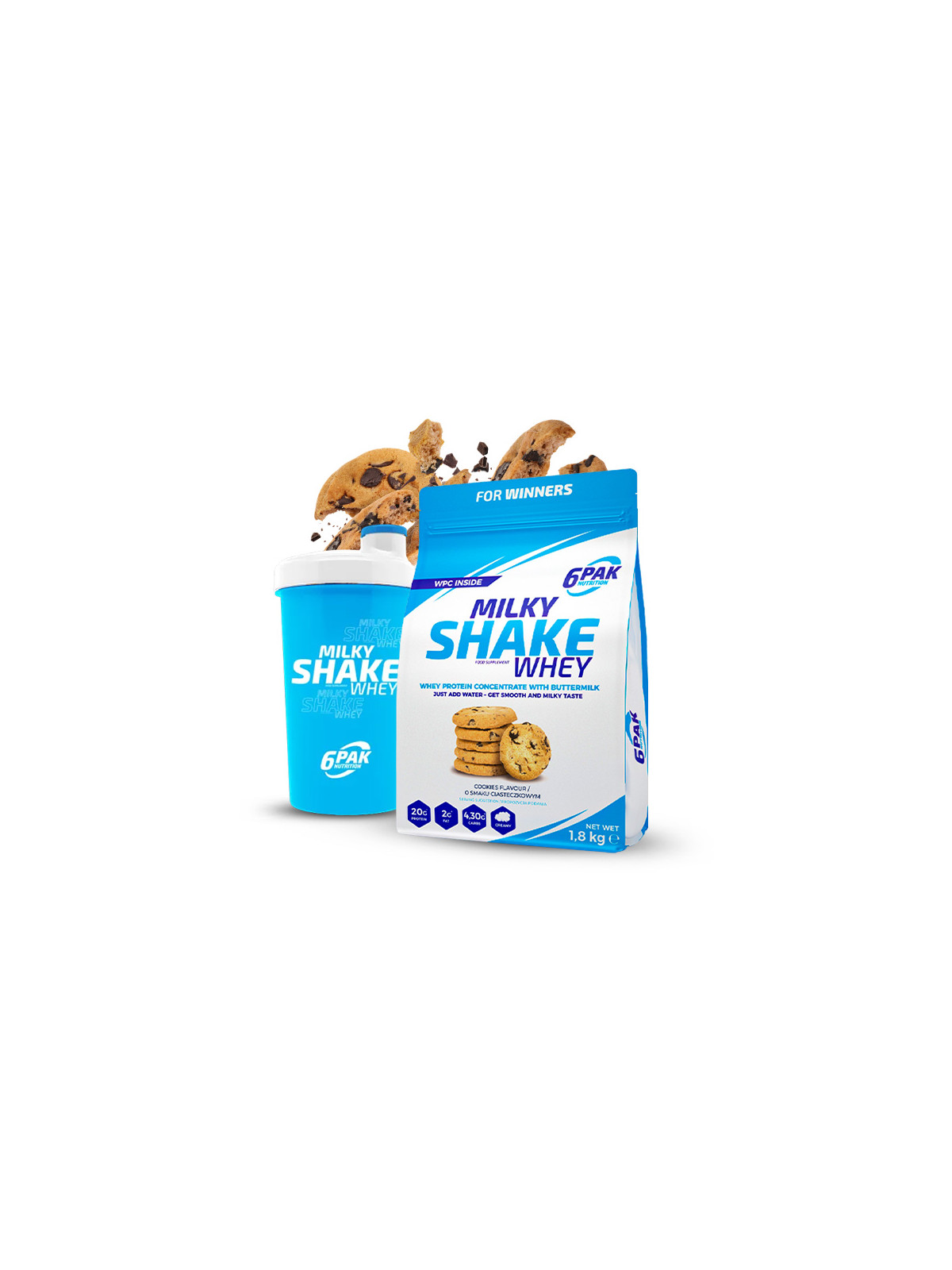 Odżywka białkowa Milky Shake Whey - 1800g + Shaker GRATIS!