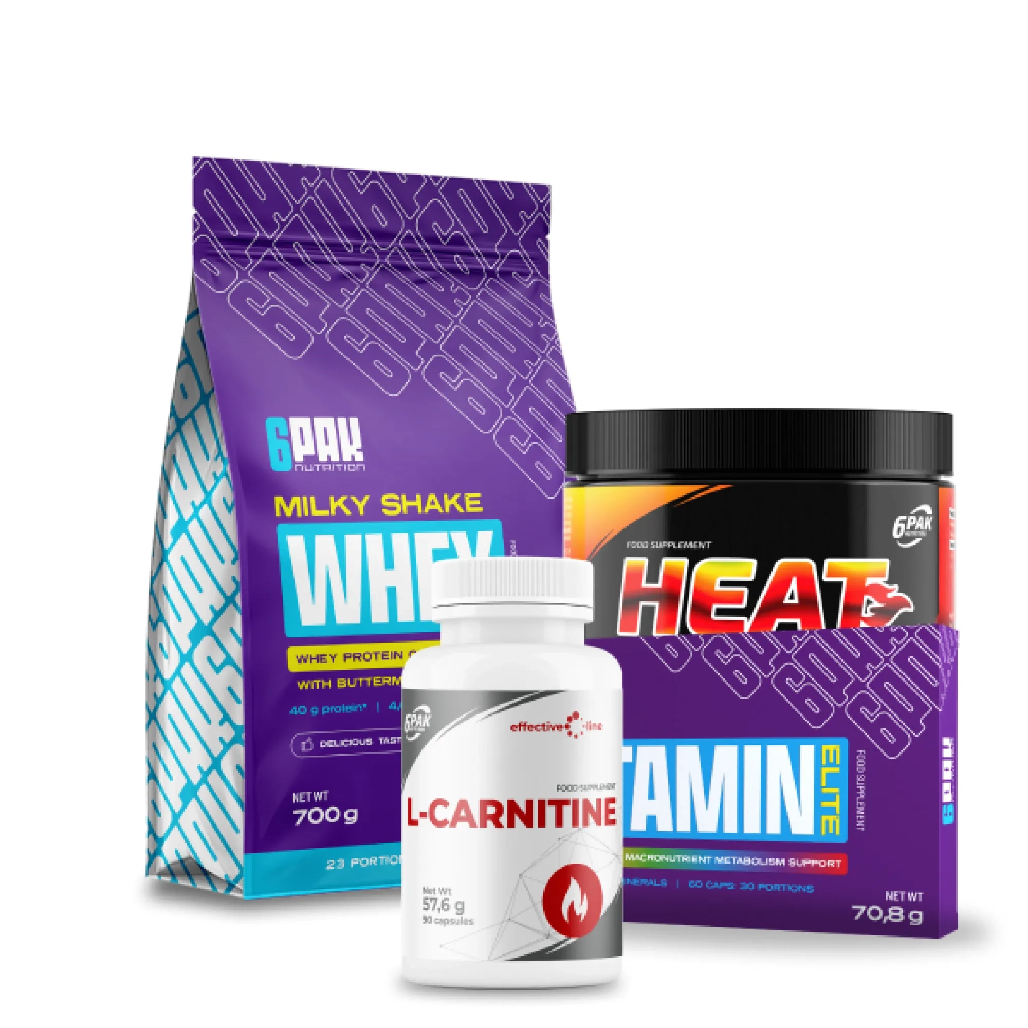 Zestaw na REDUKCJĘ | Białko, spalacz, L-karnityna | Sklep 6PAK Nutrition