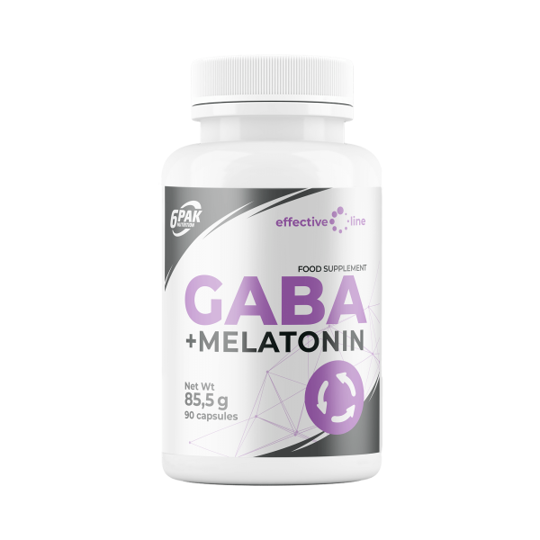 GABA z Melatoniną w kapsułkach - 90 kaps. | Sklep 6PAK Nutrition