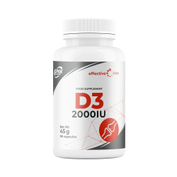 D3 2000IU - Witamina D3 w kapsułkach - 90 kaps.