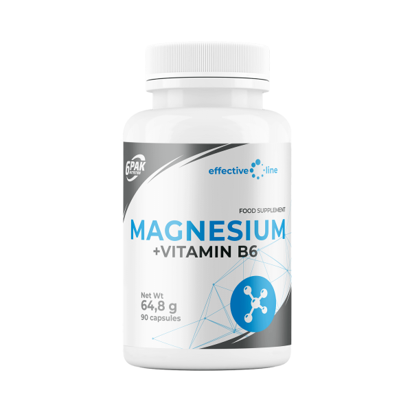 Magnesium + Vitamin B6 - Magnez w kapsułkach - 90 kaps. Magnesium + Vitamin B6 - Magnez w kapsułkach - 90 kaps.
