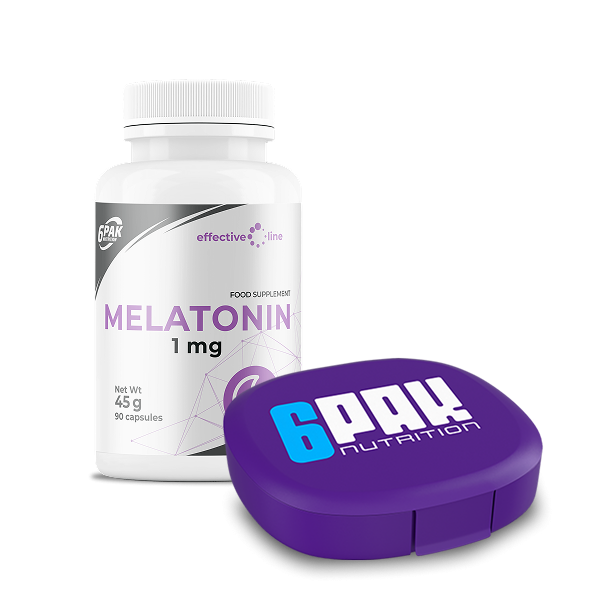 Melatonina + Pillbox | Ułatwia zasypianie | Sklep 6PAK Nutrition