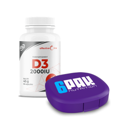 Witamina D3 + Pillbox | Zdrowe kości | Sklep 6PAK Nutrition