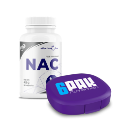 NAC + Pillbox | N-Acetylo-L-Cysteina | Sklep 6PAK Nutrition