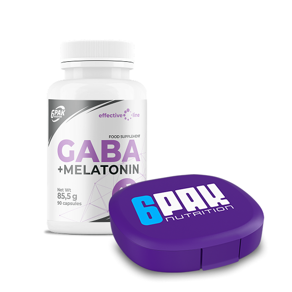 GABA z melatoniną + Pillbox | Sklep 6PAK Nutrition GABA z melatoniną + Pillbox | Sklep 6PAK Nutrition