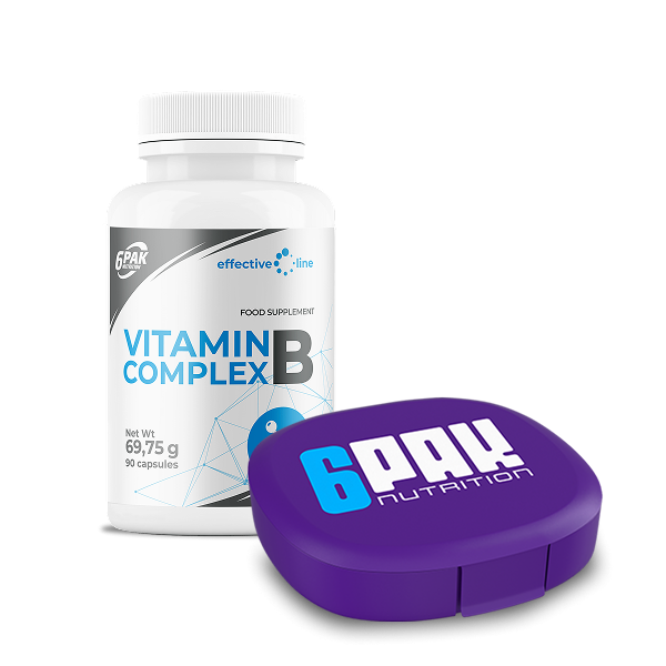 Vitamin B Complex + Pillbox | B kompleks | Sklep 6PAK Nutrition Vitamin B Complex + Pillbox | B kompleks | Sklep 6PAK Nutrition