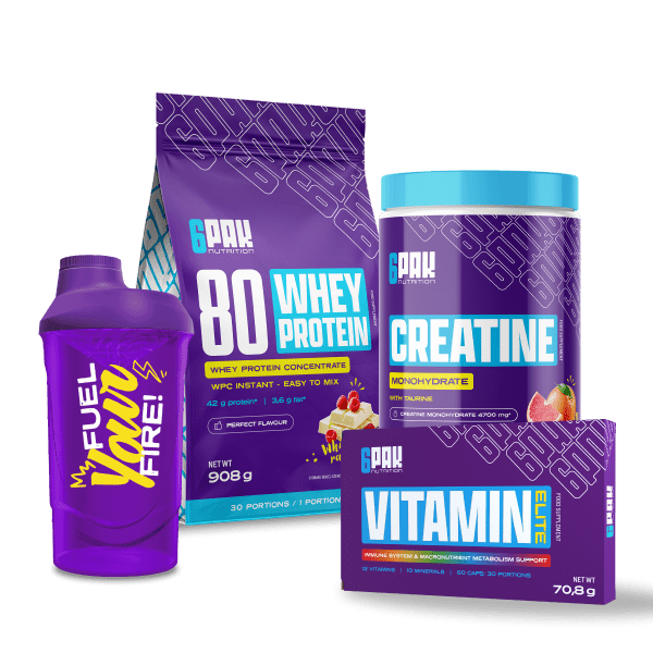 Zestaw NA START dla Niego | Kreatyna Białko Vitamin | 6PAK Nutrition Zestaw NA START dla Niego | Kreatyna Białko Vitamin | 6PAK Nutrition