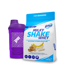 Zestaw dla kobiet - Białko Milky Shake Whey + Shaker| Sklep 6PAK