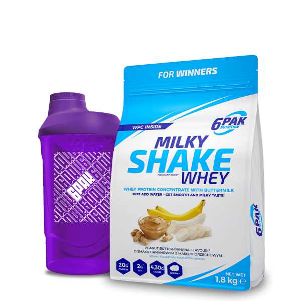 Zestaw dla kobiet - Białko Milky Shake Whey + Shaker| Sklep 6PAK