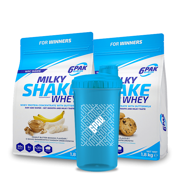 Białko Milky Shake Whey - 2x1800g + Shaker GRATIS! | Sklep 6PAK Nutrition Białko Milky Shake Whey - 2x1800g + Shaker GRATIS! | Sklep 6PAK Nutrition