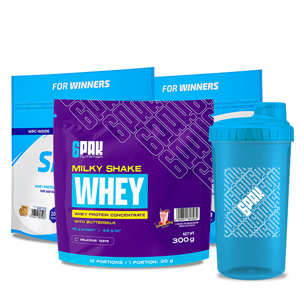 Białko Milky Shake Whey - 3x300g + Shaker GRATIS! | Sklep 6PAK Nutrition