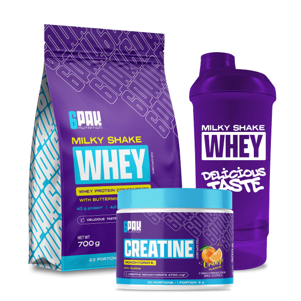 Białko i Kreatyna + Shaker | Zestaw |  Akcesoria | Sklep 6PAK Nutrition
