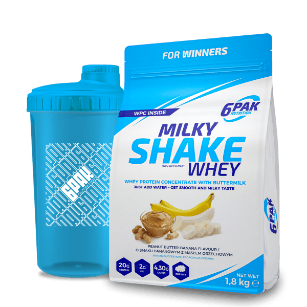 Odżywka białkowa Milky Shake Whey - 1800g + Shaker GRATIS! | Sklep 6PAK