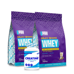 Dwa smaki białka Milky Shake Whey + Kreatyna | Sklep 6PAK Nutrition