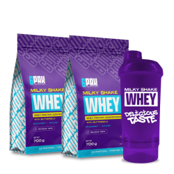 Białko Milky Shake Whey - 2x700g + Shaker GRATIS | Sklep 6PAK Nutrition