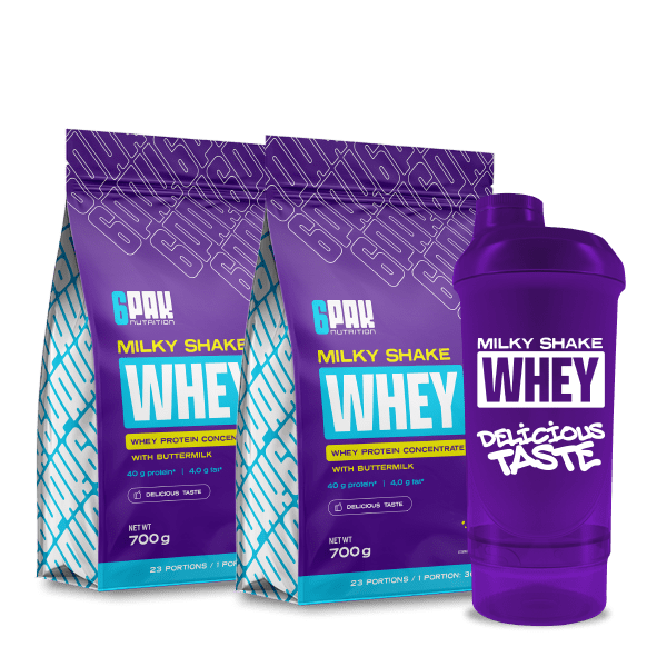 Białko Milky Shake Whey - 2x700g + Shaker GRATIS | Sklep 6PAK Nutrition Białko Milky Shake Whey - 2x700g + Shaker GRATIS | Sklep 6PAK Nutrition