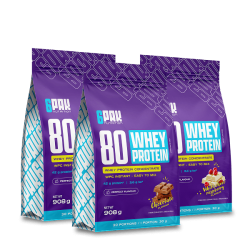 80 Whey Protein 3x908g | Białko zestaw 3 smaków | Sklep 6PAK Nutrition
