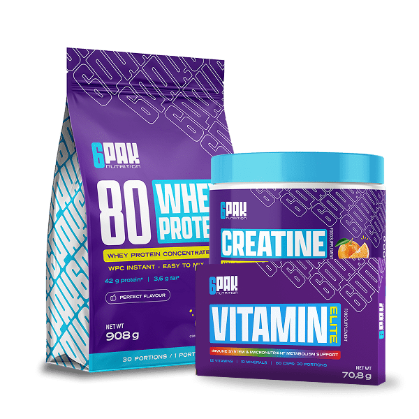 Białko 80 Whey Protein + Kreatyna i Witaminy | Sklep 6PAK Nutrition Białko 80 Whey Protein + Kreatyna i Witaminy | Sklep 6PAK Nutrition