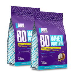 80 Whey Protein 2x908g | Białko zestaw 2 smaków | Sklep 6PAK Nutrition
