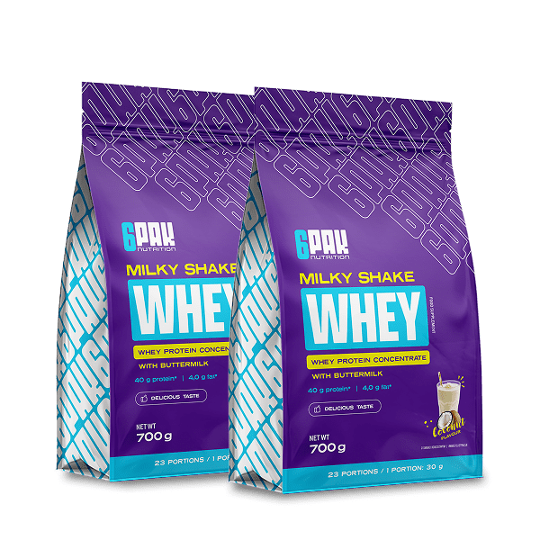 Białko Milky Shake Whey - 2x700g | Zestaw dwóch smaków | Sklep 6PAK