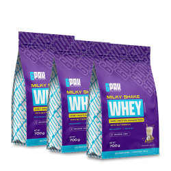 Białko Milky Shake Whey - 3x700g | Zestaw trzech smaków | Sklep 6PAK