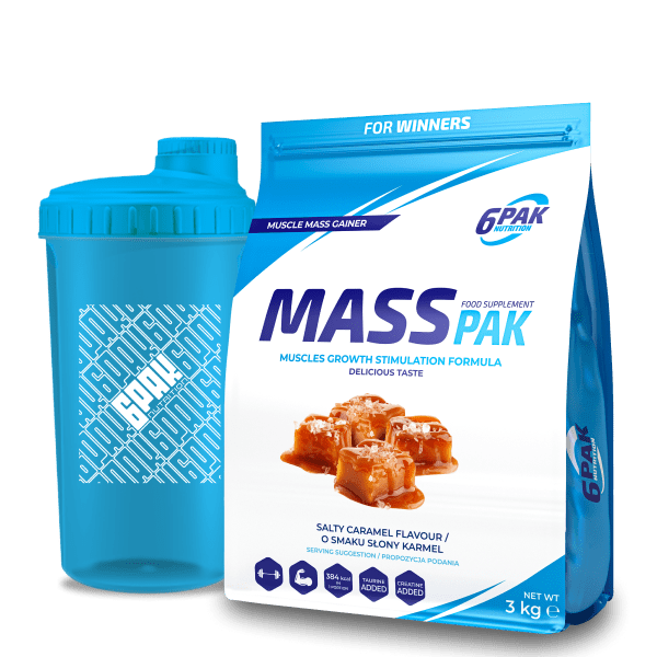 MASS PAK - Gainer z kreatyną - 5 kg + Shaker | Sklep 6PAK Nutrition MASS PAK - Gainer z kreatyną - 5 kg + Shaker | Sklep 6PAK Nutrition