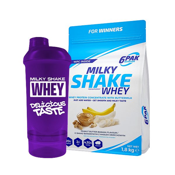 Odżywka białkowa Milky Shake Whey - 1800g + Shaker GRATIS! | Sklep 6PAK Odżywka białkowa Milky Shake Whey - 1800g + Shaker GRATIS! | Sklep 6PAK