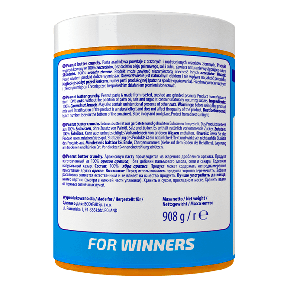 Krem Orzechowy Crunchy - 908g | Masło orzechowe | Sklep 6PAK Nutrition
