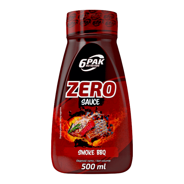 Sauce ZERO Smoke BBQ - 500 ml | Sos bez dodatku cukru | Sklep 6PAK Nutrition