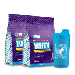 Białko Milky Shake Whey - 2x1800g + Shaker GRATIS! | Sklep 6PAK Nutrition