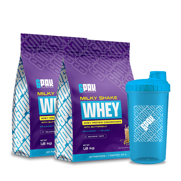 Białko Milky Shake Whey - 2x1800g + Shaker GRATIS! | Sklep 6PAK Nutrition Białko Milky Shake Whey - 2x1800g + Shaker GRATIS! | Sklep 6PAK Nutrition