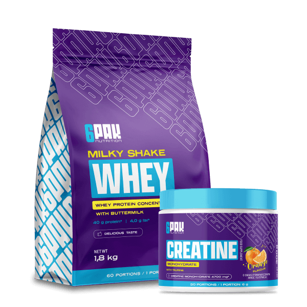 Białko Milky Shake Whey - 1800g + Kreatyna - 300g | Sklep 6PAK Nutrition Białko Milky Shake Whey - 1800g + Kreatyna - 300g | Sklep 6PAK Nutrition