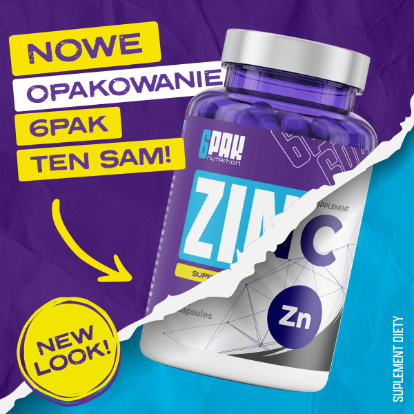 Zinc - Cynk w kapsułkach - 120 kaps. | Sklep 6PAK Nutrition