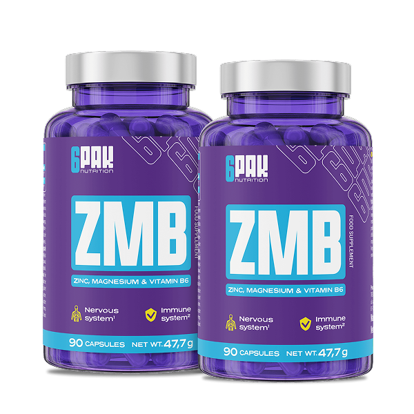 ZMB - Cynk, Magnez, B6 - Zestaw Dwóch Opakowań | Sklep 6PAK Nutrition