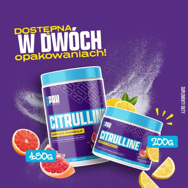 Cytrulina w proszku - 200g | Super pompa | Sklep 6PAK Nutrition