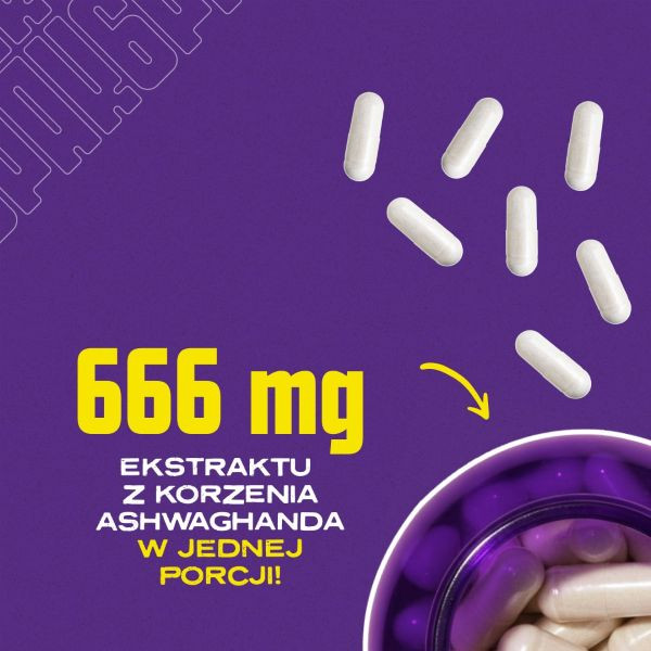 Ashwagandha - 90 kapsułek | Lepszy sen | Sklep 6PAK Nutrition