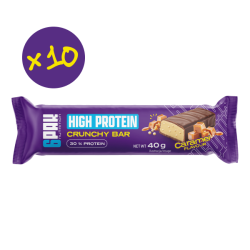 Zestaw 10 batonów wysokobiałkowych High Protein Crunchy Bar Caramel