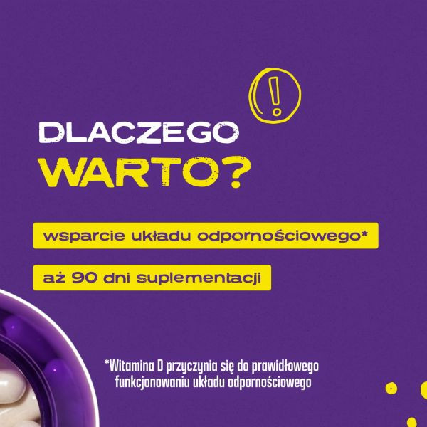 Witamina D3 2000IU - 90 kapsułek | Zdrowe kości | Sklep 6PAK Nutrition