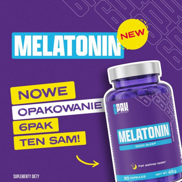 Melatonina - 90 kapsułek | Ułatwia zasypianie | Sklep 6PAK Nutrition